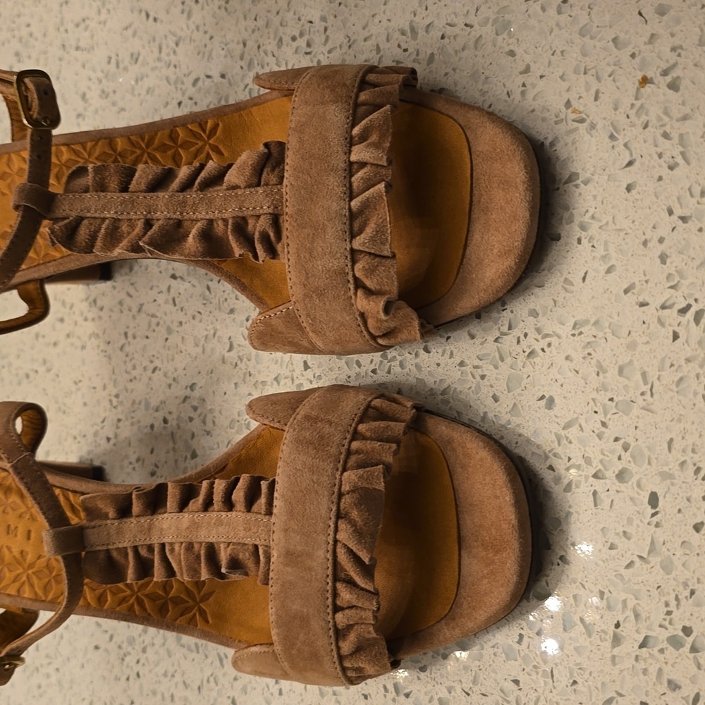 Chie Mihara Dusty Rose suede Sandals size 40 (9/9.5) never worn - Picture 5 of 13